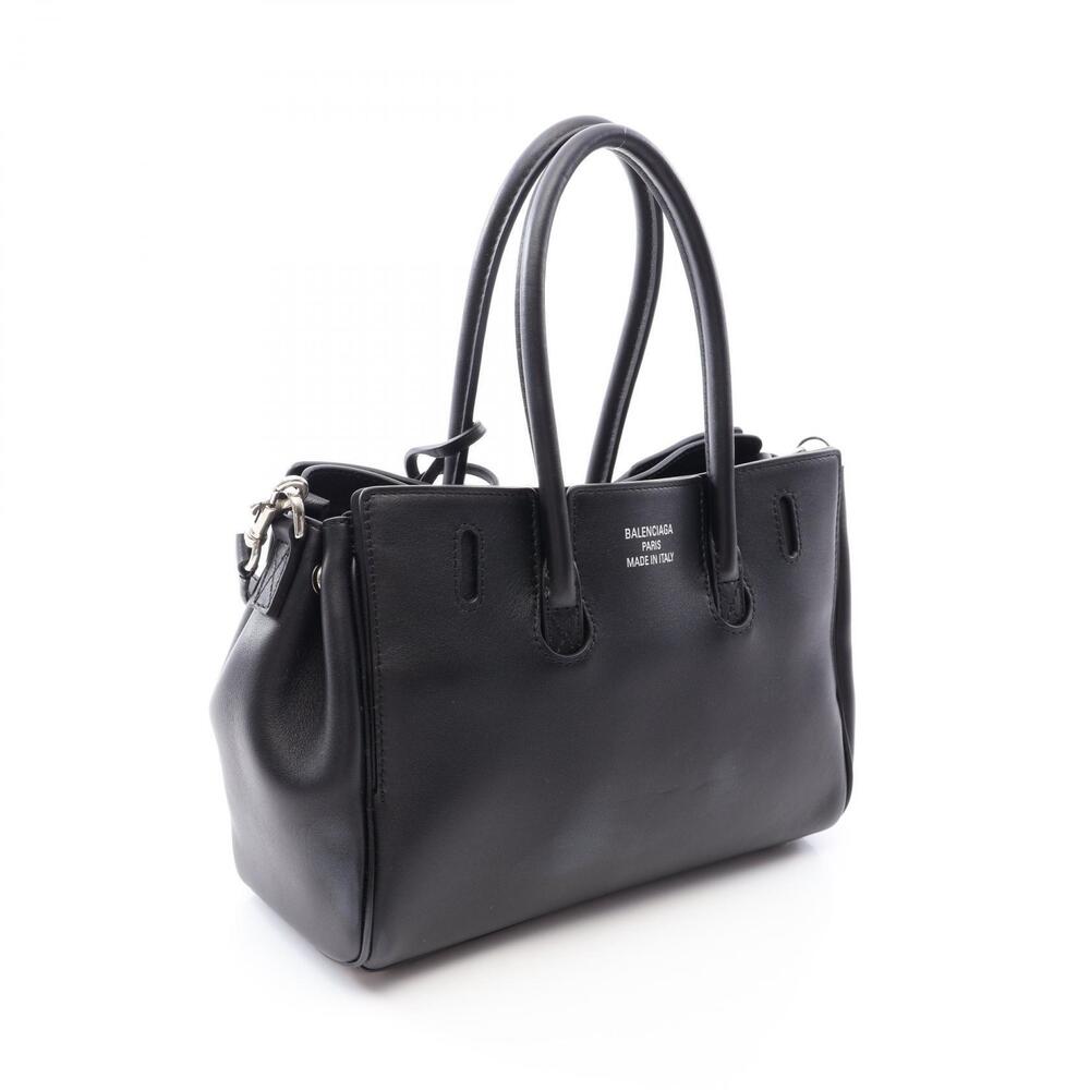 Balenciaga BEL Carryall AIR Handbag Black Leather Black